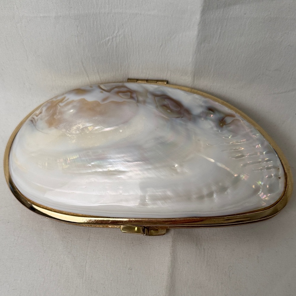 Elegant Shell Mother Of Pearl Clutch